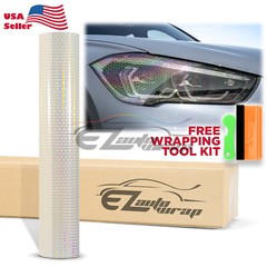 Headlight Hex Holographic Gloss Clear Taillight Tint Film Fog Light Protect