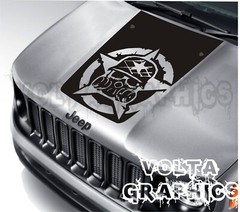 Vinyl Hood decal for Jeep Renegade 2015-2024 military star gas mask distressed