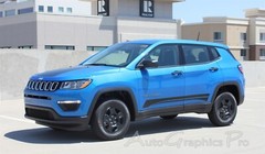 3M Vinyl Graphic Door Decals Rocker Stripes COURSE for 2017-2025 Jeep Compass