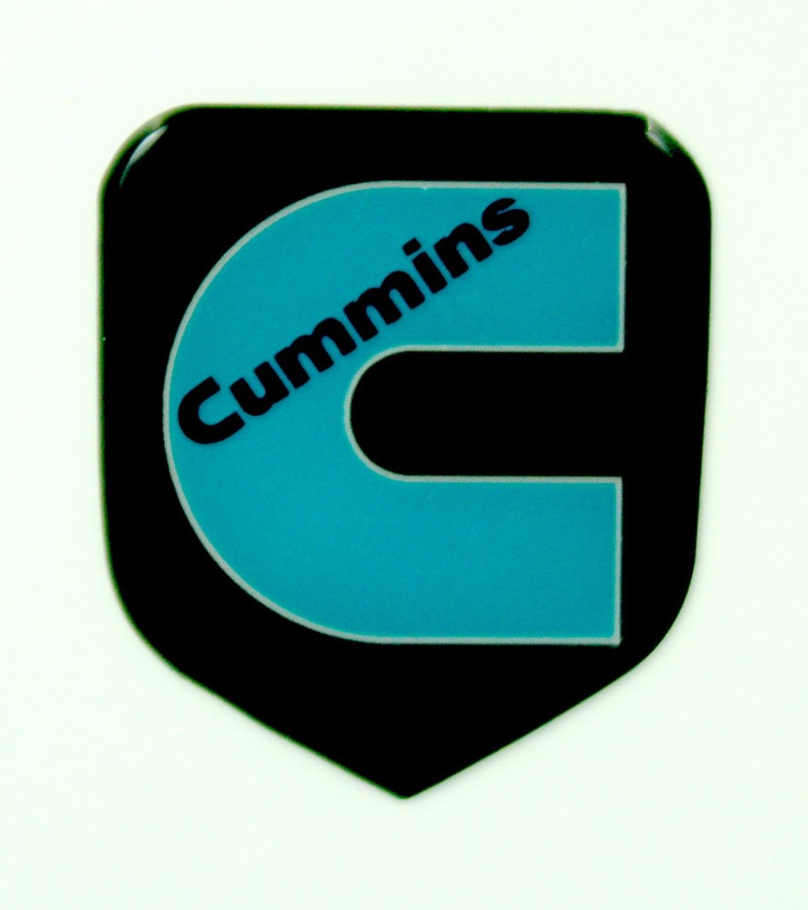GRILLE EMBLEM fits RAM Diesel 1994-2002 TEAL C (Silver Outline)/Black Background
