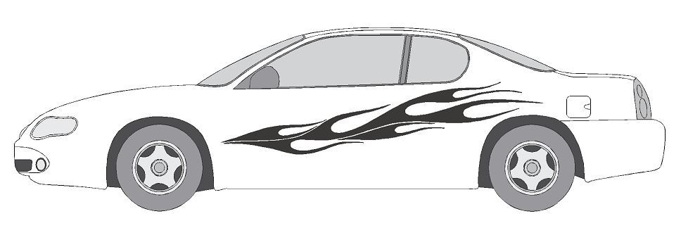 #A1230 DECAL VINYL GRAPHIC VEHICLE CAR TRUCK CROSS OVER SUV VAN SEMI MODERN AUTO