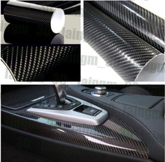 Car Stickers Carbon Fiber Vinyl 12″x60″ 5D Ultra Shiny Gloss Glossy Wrap Black