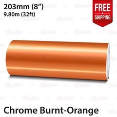 CHROME BURNT-ORANGE 8″ 203mm PIN STRIPE Car Striping TAPE Decal Vinyl Sticker