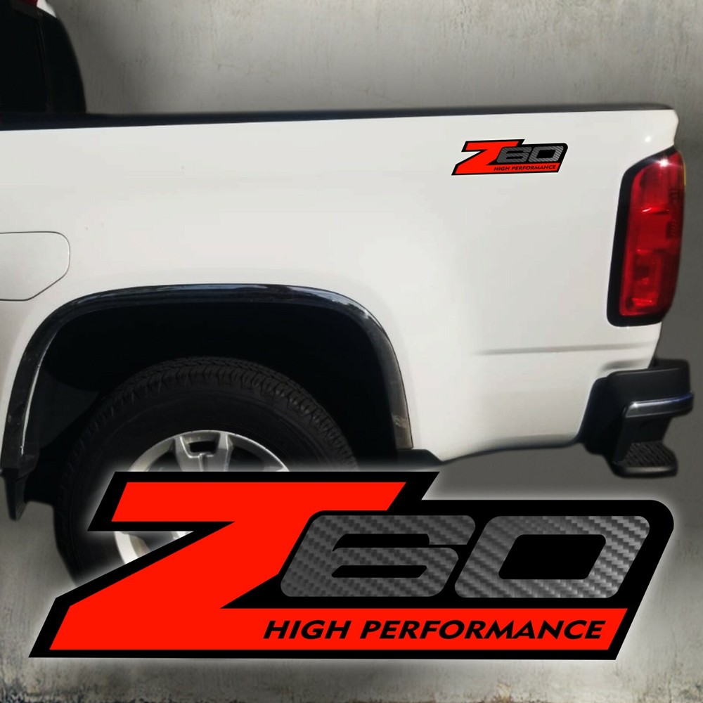 Z60 stickers decal High Performance truck carbon fiber cut (SET)