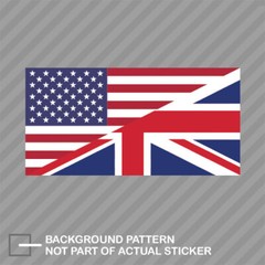 USA UK Combo Friendship Flag Sticker Decal Vinyl american united kingdom flag v1