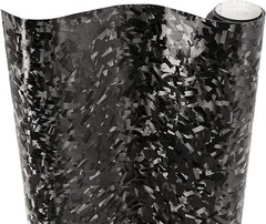 Black Carbon Fiber Vinyl Wrap Roll 1.49ft x 5ft Universal Fit for Vehicles