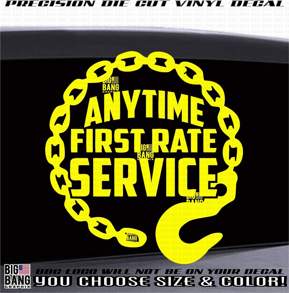 Tow Truck Driver Vinyl Decal Sticker Advertising Advertisement Die Cut Business