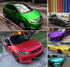 Air Free Car Auto Satin Matte Steel Chrome Vinyl Wrap Decal Sticker / Stretch US