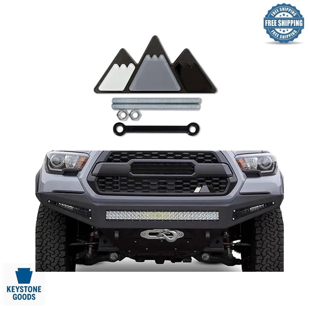 Universal Car Tri-Color Snow Mountain Grille Badge