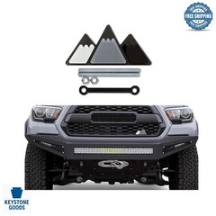 Universal Car Tri-Color Snow Mountain Grille Badge