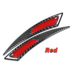 2x Universal Glossy Black Car Exterior Side Fender Vent Air Wing Sticker Trim