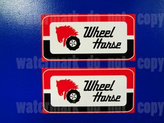 2x Wheel Horse red/black Stickers Decals Aufkleber Garden Tractor Lawn Pick Size