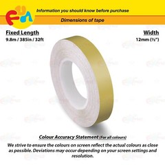 MATTE GOLD 1/2″ 12mm PIN STRIPE Car Model Streamline TAPE Decal Vinyl Sticker