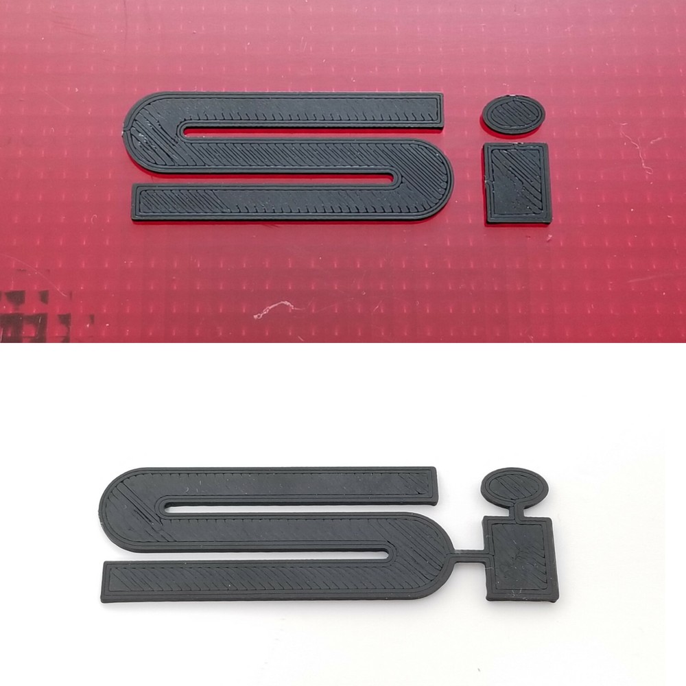88-91 Honda EF Civic Hatch Black Si Raised Letters emblem badge hatchback 89 90