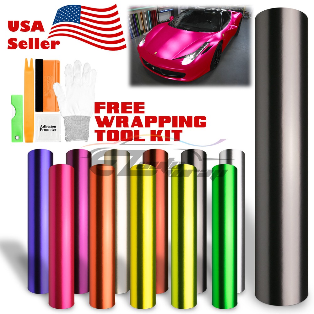 Anodized Chrome Metallic Matte Car Vinyl Wrap Sticker Decal Bubble Free Sheet