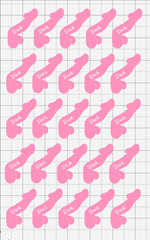 5″ x 8″ Phallic Sticker Sheet Oracal 651 Vinyl Stationary Vehicle Decoration