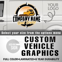 Custom Printed Vehicle Decal, Full Color Laminated, Your Business Logo
