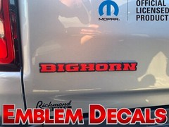 Ram 1500 DT “BIGHORN” Emblem Decal Overlay Decal 2025