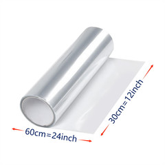 12″ x 2FT” Transparent Headlight Taillight Fog Light PVC Tint Overlay Vinyl Film