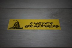 Don’t Tread on Me 2pk Bumper Sticker Vinyl NRA Guns Gadsen Amendment Snake