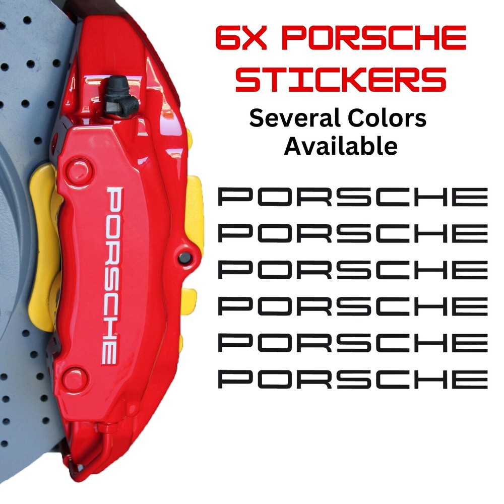 6x 996 Brake Caliper Decal Stickers 3″ / Car Decals / Car Stickers