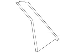 18 Honda Civic EX-L EX (turbo) Tour JPN Left Rear Door Garnish (Flat black) (727