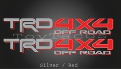 TRD 4×4 OFF ROAD DECALS Silver Red Toyota Tacoma Tundra Vehicle Vinyl Stickers