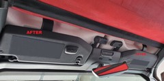 Sun Visor Warning Label Blackout for 2011-2023 Jeep Wrangler JK JL – Matte Black
