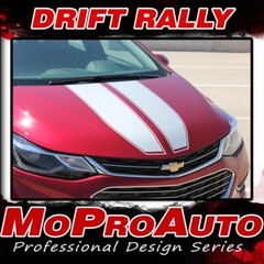 DRIFT RALLY Chevy Cruze Racing Stripes 2016-2019 Hood Vinyl Graphics Decals Kit