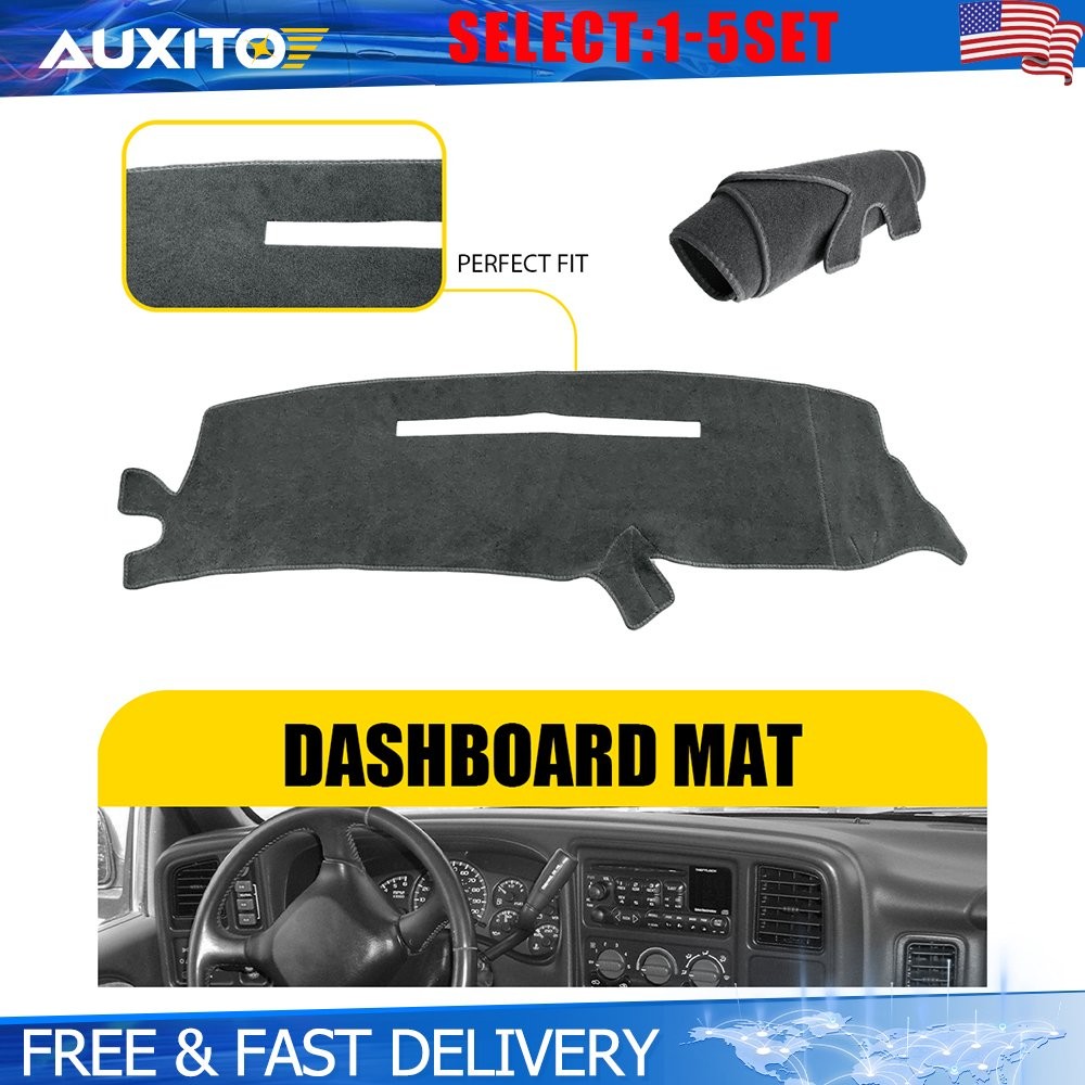 Dashboard Cover Pad Mat Fit 1997-1998 Chevy Silverado Truck Gray Interior 1-5X
