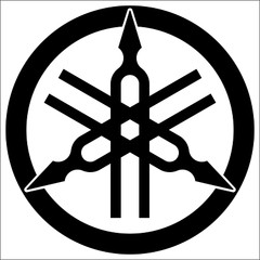 Yamaha Tuning Fork Logo Die Cut Decal / Window / Bumper Sticker 7 SIZES Off Road