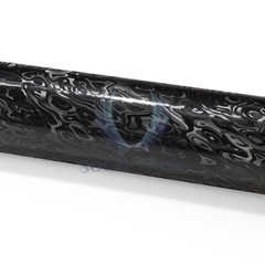 PET Damascus Steel Forged Carbon Fiber Black Car Vinyl Wrap Decal Sticker Film