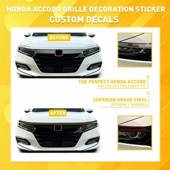 For Honda Accord 2018-2020 Front Grille Chrome Delete Blackout Precut Vin E