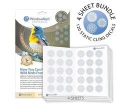 Anti-Collision Window Decals 4 Pack – UV-Reflective Bird Protection Stickers