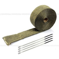 5M Lava Manifold Car Header Exhaust Pipe Motorcycle Heat Wrap + 4 Ties Kit