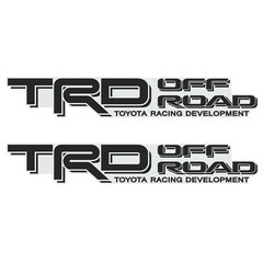 GOLD HOOK TRD Off Road Racing Development Sticker, Black, Matte, Set of 2
