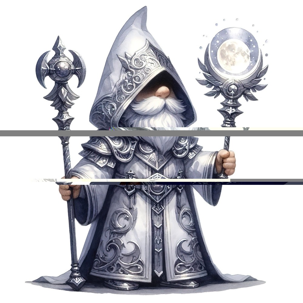 Magical Gnome Fantasy Role Play Sticker (3 Inch) Silver Wizard Sorcerer Ball !