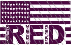 R.E.D.,Remember Everyone Deployed,Support Our Troops,Flag,Stickers,Vinyl Decal