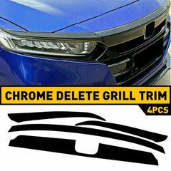 For Honda Accord 2018-2020 Front Grille Chrome Delete Blackout Precut Vin E