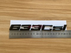Gloss Black ABS Letters Trunk 633csi Emblem Rear Badge for BMW 2017-2022 633csi