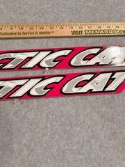 Lot of 2 Arctic Cat OEM Upper Side Hood Decal – 2008 120 Pink – 8611-149