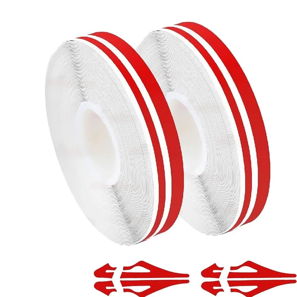 2pcs 32Feet Vinyl Pinstriping Pin Stripe Double Line Car Tape Decal Sticker 1/6″