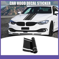 Single 11.81″x70.87″ Hood Stripe Pattern Sticker Auto Exterior Decal Universal