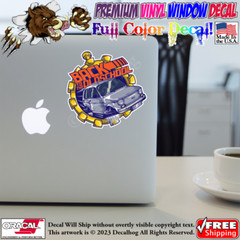 Back To The Oldschool Funny Full Color Car Truck Window Vinyl Decal Sticker.