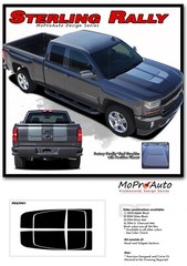 2016 2017 2018 Chevy Silverado Rally 1500 Vinyl Hood Racing Stripe Decal Graphic
