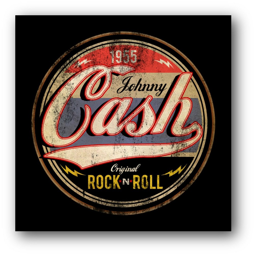 JOHNNY CASH ROCK N ROLL DECAL STICKER 3M VINYL USA TRUCK VEHICLE WINDOW WALL CAR