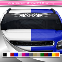 159-01 BUTTERFLY Decal Sticker Windshield Window Vinyl Graphic Banner Butterfly