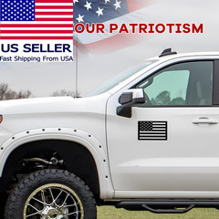 PKOLSFE 2 PCS American Flag Magnet Decal, 6 x 3.7 Inch Black (Left+right)
