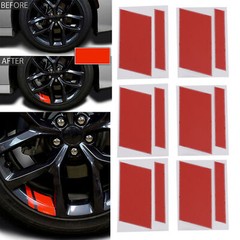 6x Car Accessories Reflective Sticker Car Wheel Rim Vinyl Decal Trim For 16″-21″