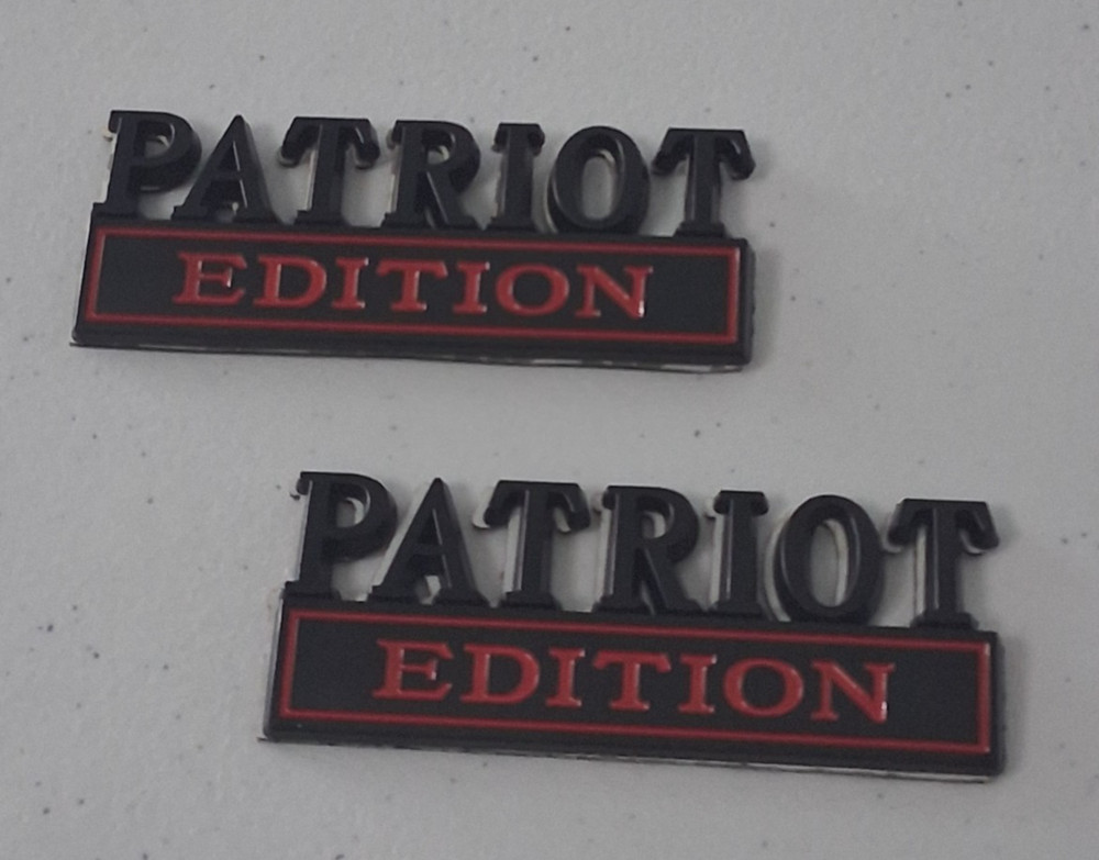 Metal Decals(2pcs.) Patriot Edition Black For Auto/SUV/Trucks/Bikes